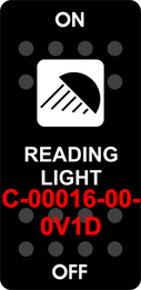 "READING LIGHT"   Black Cap single White Lens  ON-OFF