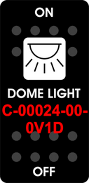 "DOME LIGHT"   Black Switch Cap single White Lens  ON-OFF