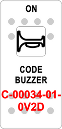 "CODE BUZZER"  White Switch Cap single White Lens (ON)-OFF