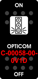 "OPTICOM"  Black Switch Cap single White Lens ON-OFF