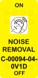 "NOISE REMOVAL"  Yellow Switch Cap single White Lens  ON-OFF
