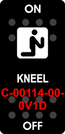 "KNEEL"  Black Switch Cap single White Lens   ON-OFF