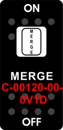 "MERGE"  Black Switch Cap single White Lens  ON-OFF