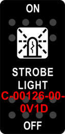 "STROBE LIGHT"  Black Switch Cap single White Lens  ON-OFF