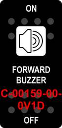 "FORWARD BUZZER"  Black Switch Cap sinlge White Lens  ON-OFF