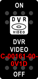 "DVR VIDEO"  Black Switch Cap single White Lens  ON-OFF