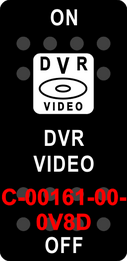 "DVR VIDEO"  Black Switch Cap single White Lens  ON-OFF-ON