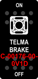 "TELMA BRAKE"  Black Switch Cap single White Lens  ON-OFF