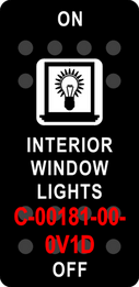 "INTERIOR WINDOW LIGHTS"  Black Switch Cap single White Lens ON-OFF