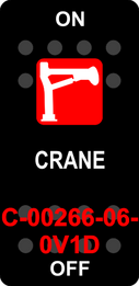 "CRANE"  Black Switch Cap single Red Lens ON-OFF