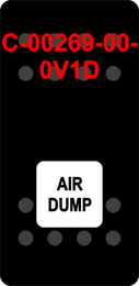 "AIR DUMP"  Black Switch Cap single White Lens