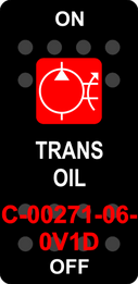 "TRANS OIL"  Black Switch Cap single White Lens ON-OFF