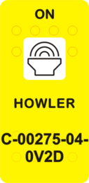 "HOWLER"  Yellow Switch Cap single White Lens (ON)-OFF