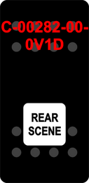 "REAR SCENE"  Black Switch Cap single White Lens ON-OFF