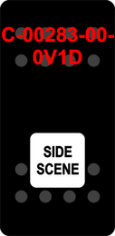 "SIDE SCENE"  Black Switch Cap single White Lens ON-OFF