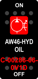 "AW46 HYD OIL"  Black Switch Cap single Red Lens ON-OFF