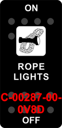 "ROPE LIGHTS"  Black Switch Cap single White Lens (ON)-OFF-(ON)