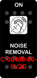 "NOISE REMOVAL"  Black Switch Cap single White Lens  (ON)-OFF