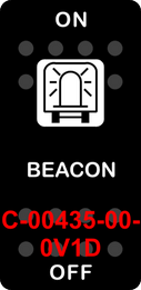 "BEACON"  Black Switch Cap single White Lens  ON-OFF