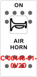"AIR HORN"  White Switch Cap single White Lens (ON) OFF