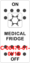 "MEDICAL FRIDGE"  White Switch Cap single White Lens ON OFF