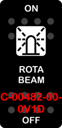 "ROTA BEAM"  Black Switch Cap single White Lens  ON-OFF