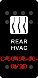 "REAR HVAC"  Black Switch Cap single White Lens (ON) OFF