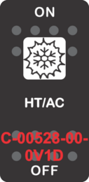 "HT/ AC"    Black Switch Cap single White Lens  ON-OFF