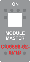 "MODULE MASTER" Grey Switch Cap single White Lens ON-OFF