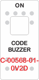 "CODE BUZZER" White Switch Cap single White Lens (ON) OFF