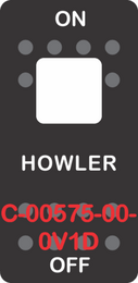 "HOWLER" Black Switch Cap Single White Lens ON-OFF