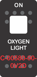 "OXYGEN LIGHT" Black Switch Cap Single White Lend (ON) OFF