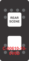 "REAR SCENE"  Black Switch Cap dual White Lens  ON-OFF-ON