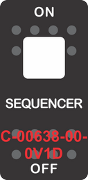 "SEQUENCER"Black Switch Cap single Red Len's, ON-OFF