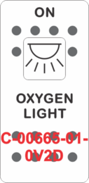 "OXYGEN LIGHT"  White Switch Cap single White Lens (ON) OFF