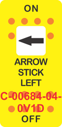 "ARROW STICK LEFT" Yellow Switch Cap single White Len's, ON-OFF