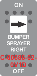"BUMPER SPRAYER RIGHT" Grey Switch Cap single White Len's, ON-OFF