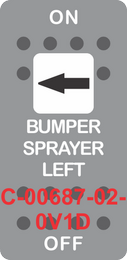 "BUMPER SPRAYER LEFT" Grey Switch Cap single White Len's, ON-OFF