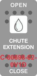 "CHUTE EXTENSION" Grey Switch Cap Single White Lens ON-OFF