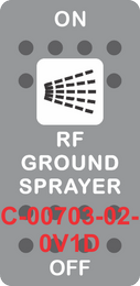 "RF GROUND SPRAYER" Grey Switch Cap Single White Lens ON-OFF