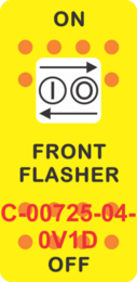 "FRONT FLASHER" Yellow Switch Cap Single White Lens ON-OFF