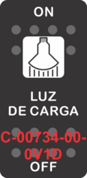 "LUZ DE CARGA" Black Switch Cap Single White Lens ON-OFF