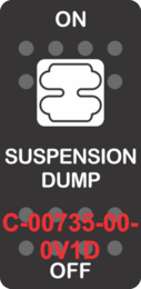 "SUSPENSION DUMP" Black Switch Cap Single White Lens ON-OFF