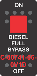 "DIESEL FULL BYPASS" Black Switch Cap SIngle Red Lens ON-OFF