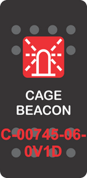 "CAGE BEACON" Black Switch Cap Single Red Lens ON-OFF