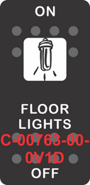 "FLOOR LIGHTS" Black Switch Cap Single White Lens ON-OFF