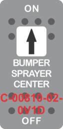 "BUMPER SPRAYER CENTER" Grey Switch Cap Single White Lens ON-OFF