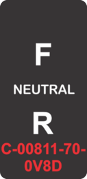 "F (NEUTRAL) R" Black Contura Cap, Laser Etched ON-OFF