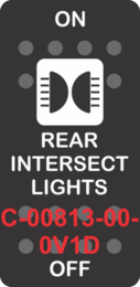 "REAR INTERSECT LIGHTS" Black Switch Cap Single White Lens ON-OFF