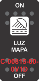 "LUZ MAPA" Black Switch Cap single White Lens ON-OFF